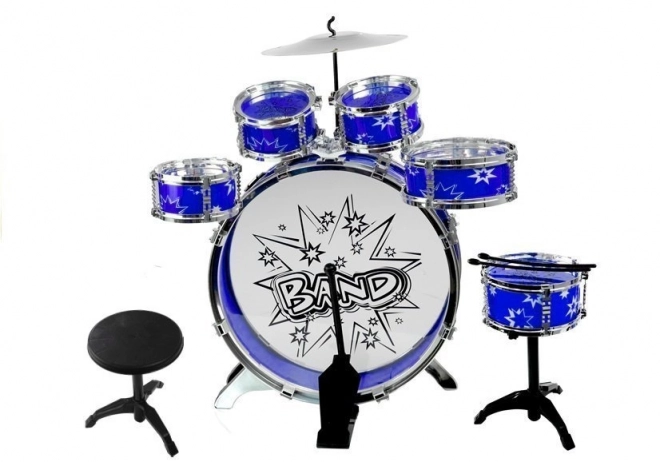 Large Children's Drum Set with Cymbals and Pedal