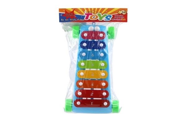 Colorful Children's Xylophone on Wheels