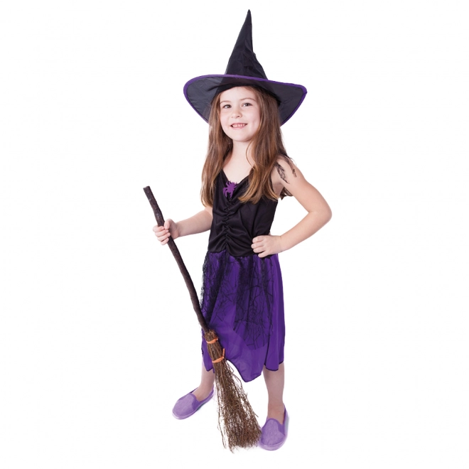 Purple Witch Costume with Hat for Girls