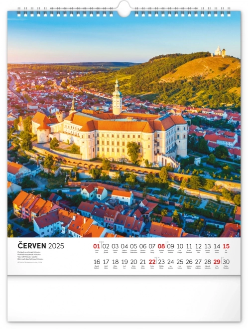 Wall Calendar Czech Republic 2025