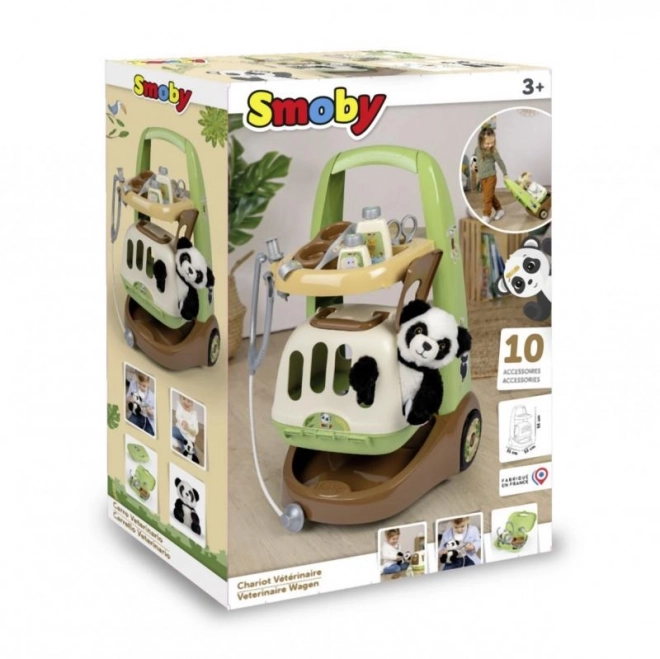 Veterinary Cart with Panda and Carrying Box 2-in-1