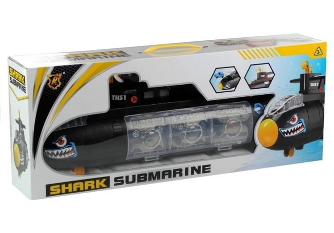 submarine vehicle sorter with shark design and 5 cars