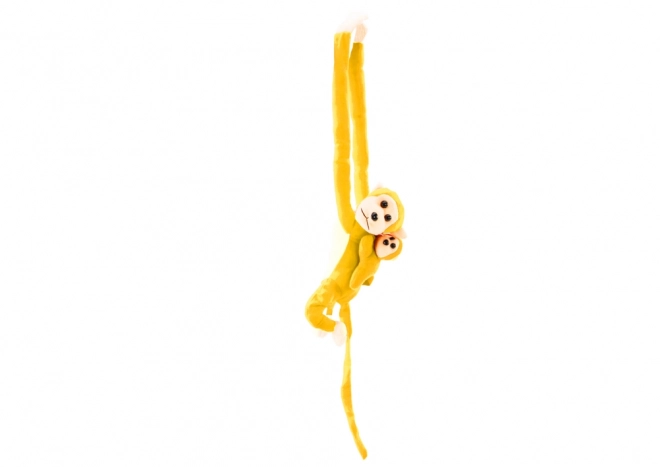 Yellow Plush Monkey with Baby 90 cm