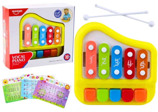 Yellow baby xylophone piano