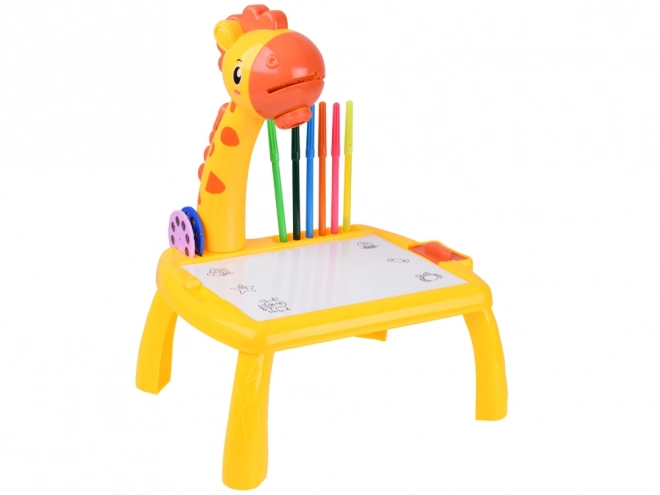 Cute Giraffe Projector and Drawing Set – Yellow