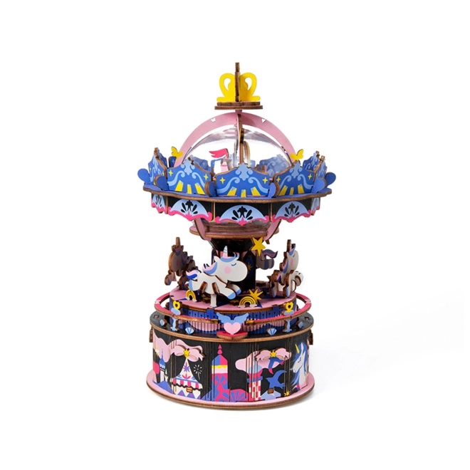 Merry-Go-Round Music Box 3D Puzzle