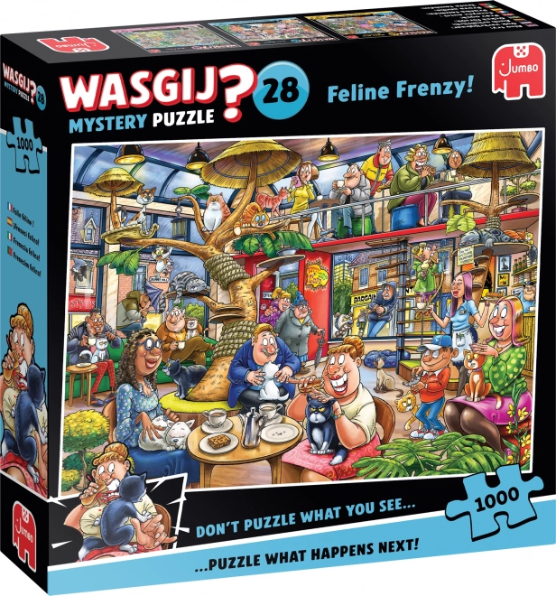Puzzle Jumbo Wasgij Mystery: Follia Felina 1000 Pezzi