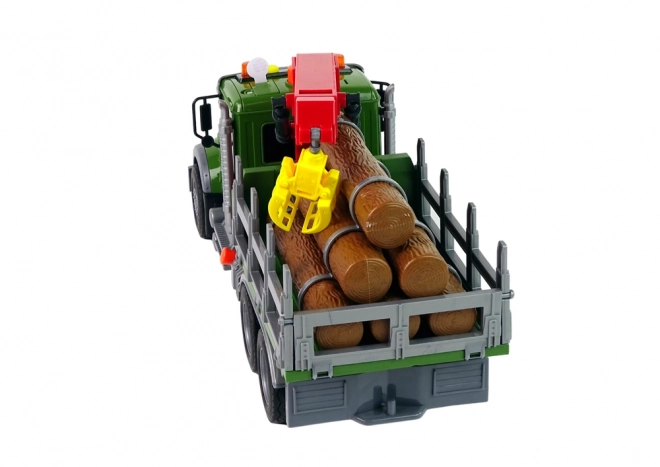 Toy Truck with Crane and Logs with Sound