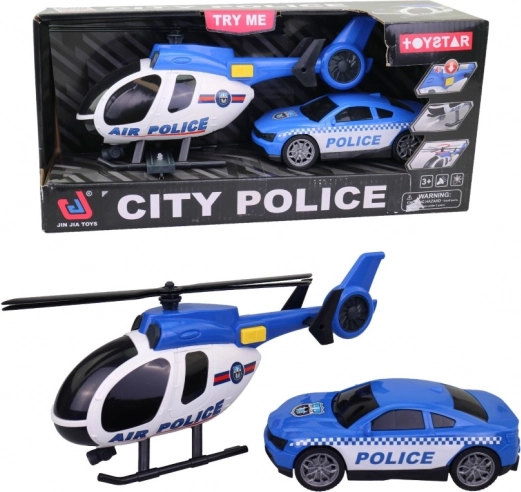 Helicopter with Police Car