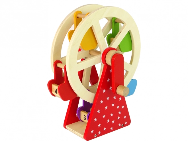 Rotating Wooden Ferris Wheel Figures