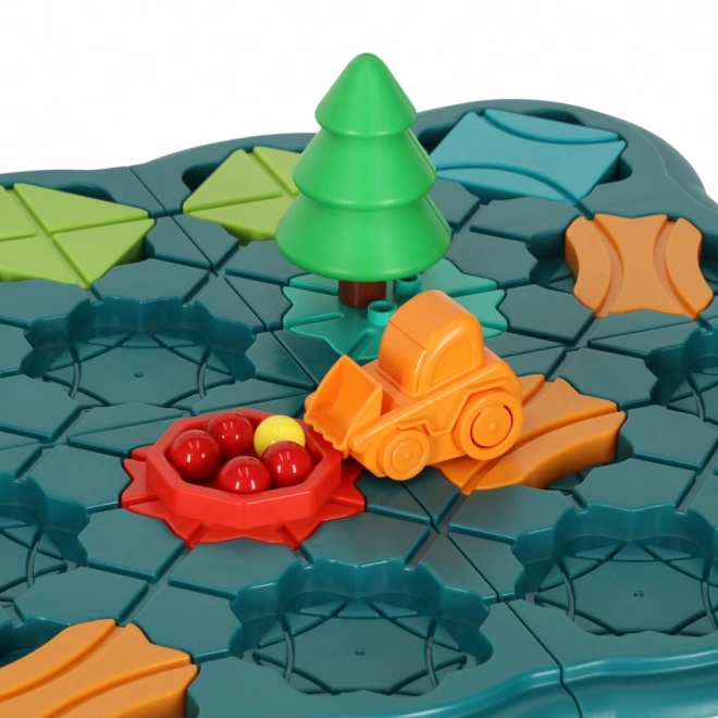 Jeu de société logique labyrinthe avec parcours d'obstacles