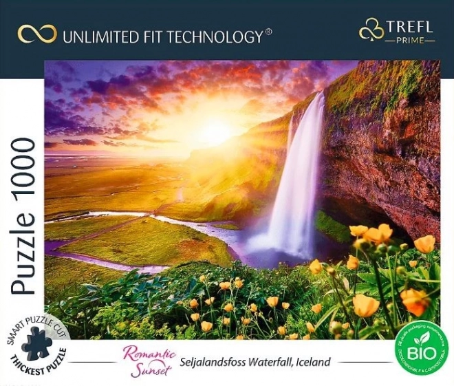 Trefl Puzzle Romantic Sunset: Seljalandsfoss Waterfalls