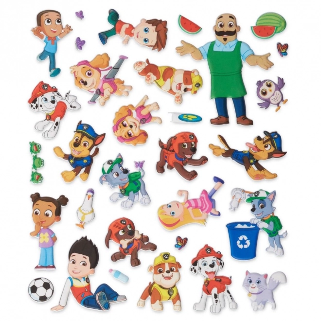 Paw Patrol Reusable Puffy Stickers - Adventure Bay