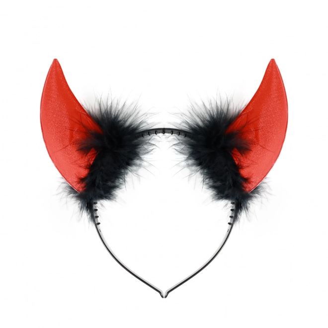 Devil Horns with Black Feathers