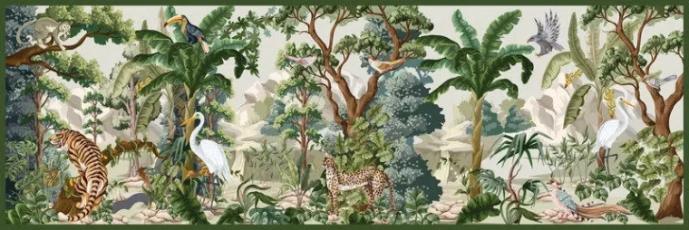 Interdruk panoramische puzzel Geheimzinnige Tuin: Dierenwereld 1000 stukjes