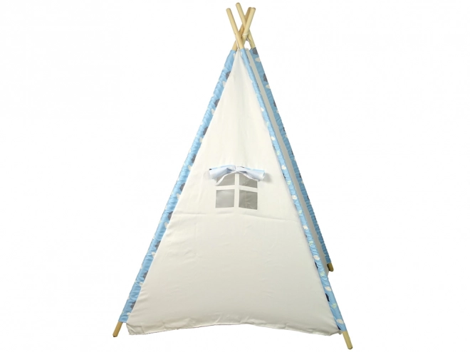 Children's Waterproof Tipi Tent with Cloud Design