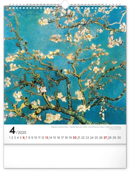 Wall Calendar Vincent van Gogh 2025