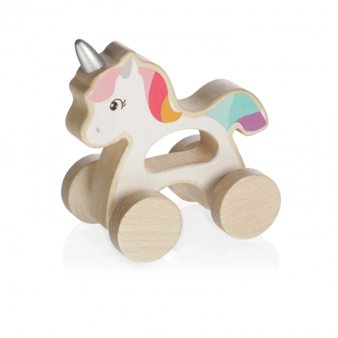 Wooden Ride-on Unicorn Toy