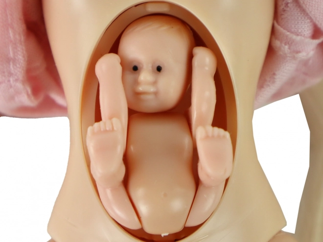 Family Doll Boy Girl Blonde Hair Pregnancy