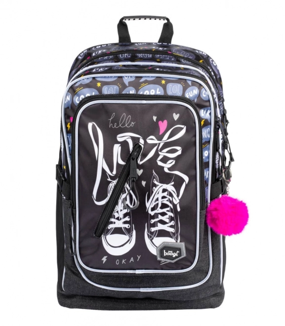 Baagl School Backpack Cubic Sneakers