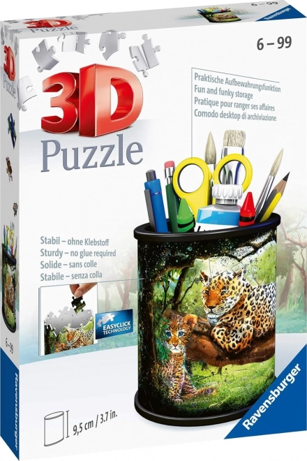 3D Puzzle Stand for Stationery by Ravensburger - Leopard Design