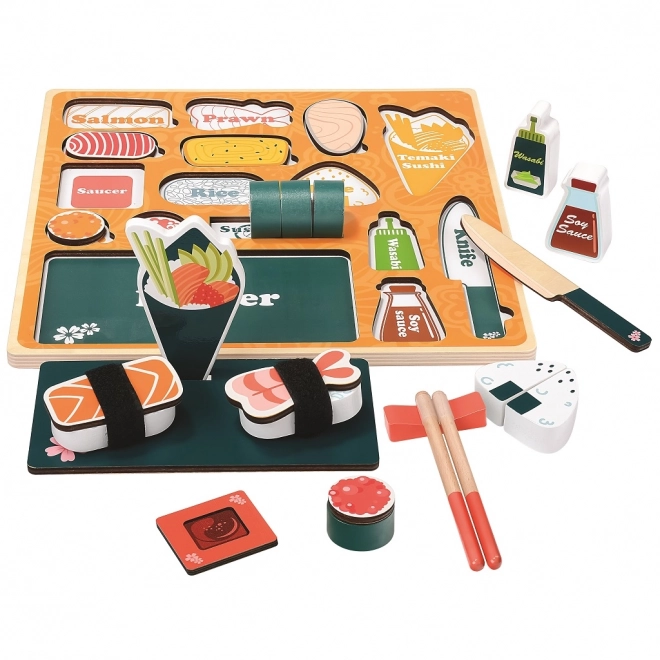 3D Wooden Sushi Puzzle Set