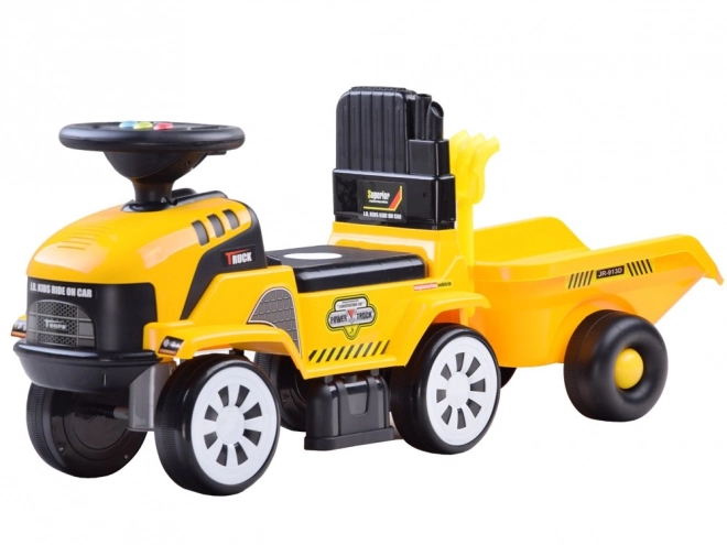 Ride-On Tractor with Trailer – Yellow