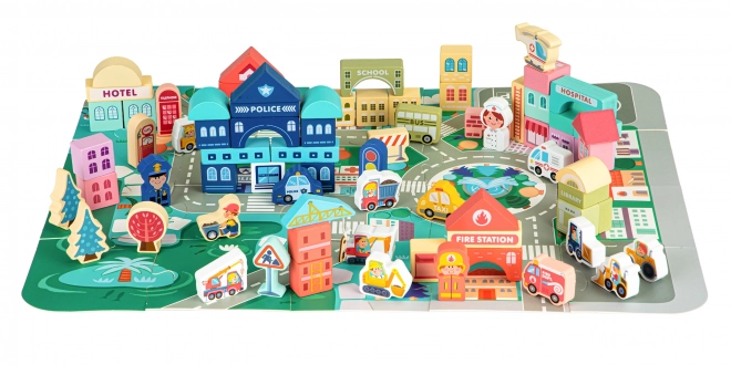 Wooden Educational City Set by Ecotoys