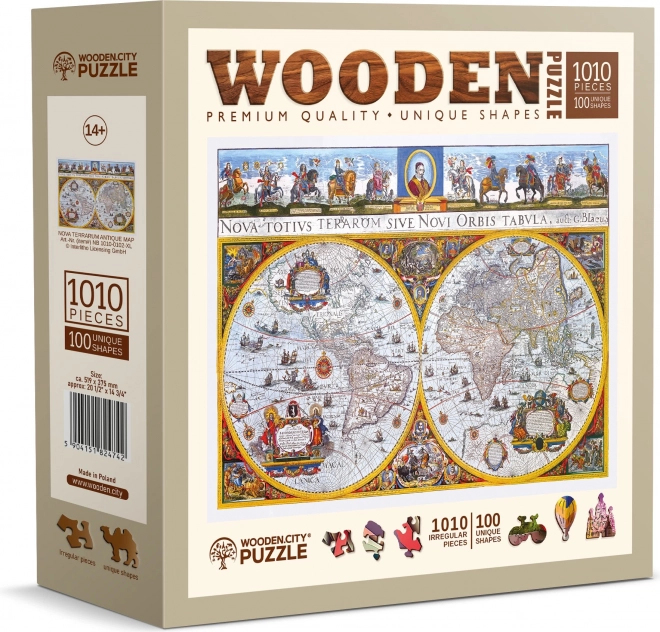 Wooden Puzzle Ancient Map Nova Terrarum