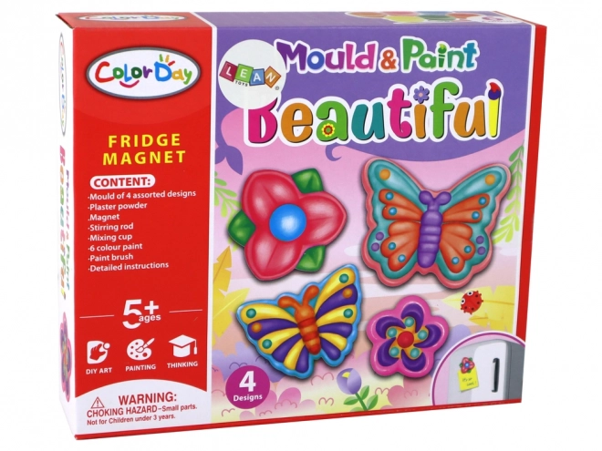 Creative DIY Magnet Set Butterflies Flowers