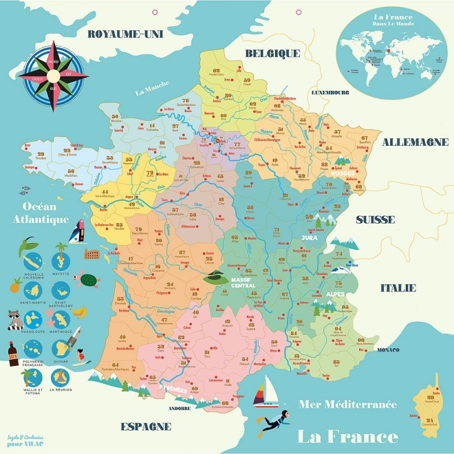 Vilac Magnetic Map of France