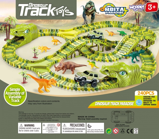 Dinosaur Racing Track with Car and Figures