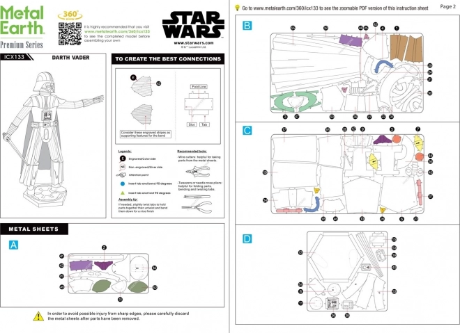 Metal Earth 3D Puzzle Star Wars: Darth Vader Iconx