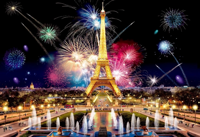 Wooden Puzzle Night Paris 2-in-1, 300 Pieces