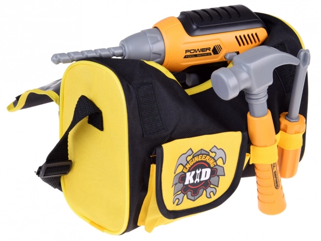 Large Kids Tool Set with Bag and Battery Drill