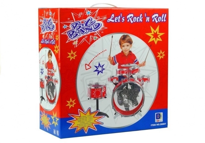 Large Children's Drum Set with Cymbals and Pedal