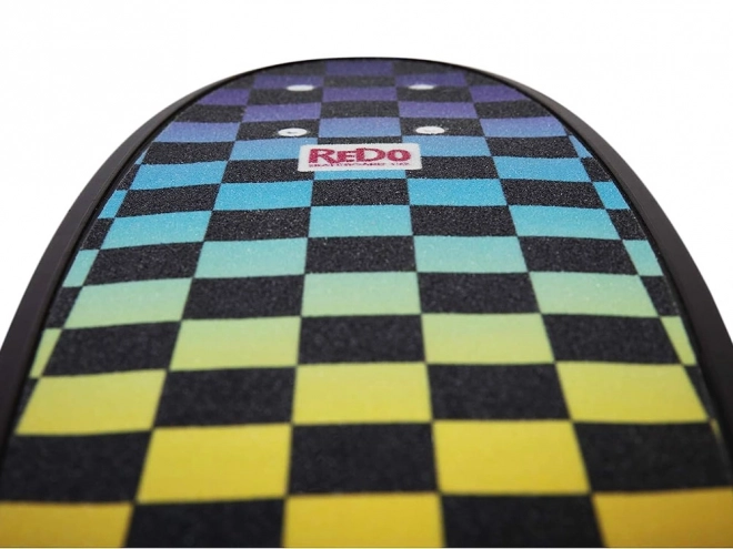 Colorful Checkered Retro Poly Cruiser Skateboard