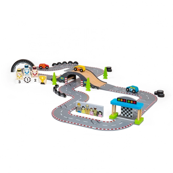 Bigjigs Racing Day Wooden Track Set