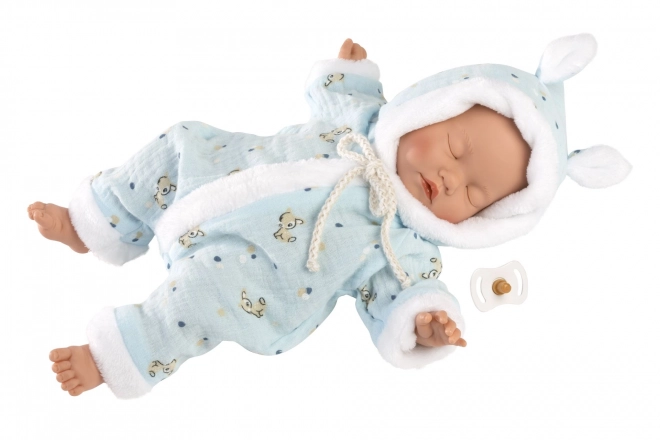 Realistic Sleeping Baby Doll with Soft Fabric Body by Llorens