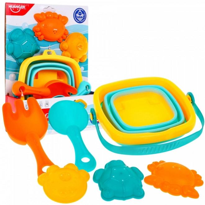 Children's Sand Play Set with Bucket and Molds