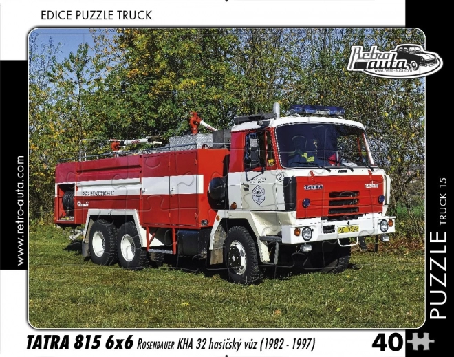 Vintage Fire Truck Puzzle TATRA 815 6x6 Rosenbauer