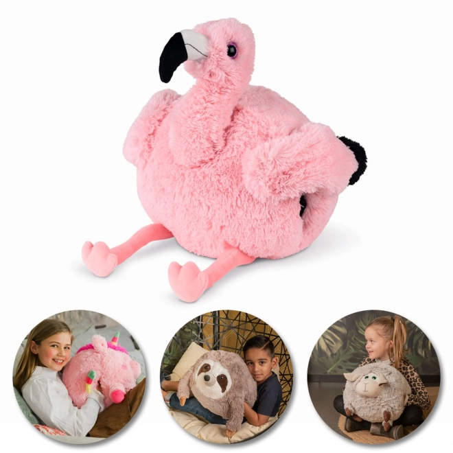 Warm Plush Pillow Flamingo 3-in-1