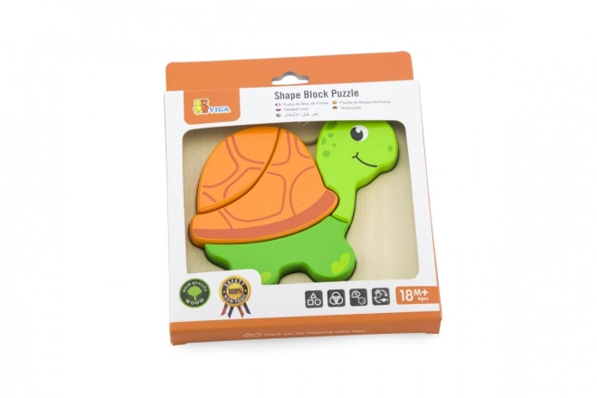 Wooden Turtle Puzzle for Toddlers