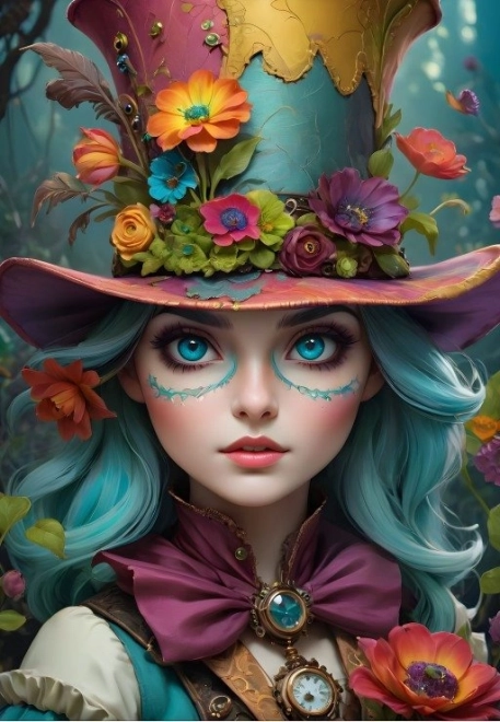 Puzzle Fille au chapeau 1000 pièces BLUEBIRD