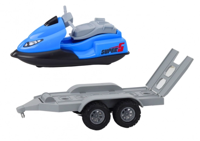 Quad with Boat Trailer and Jet Ski