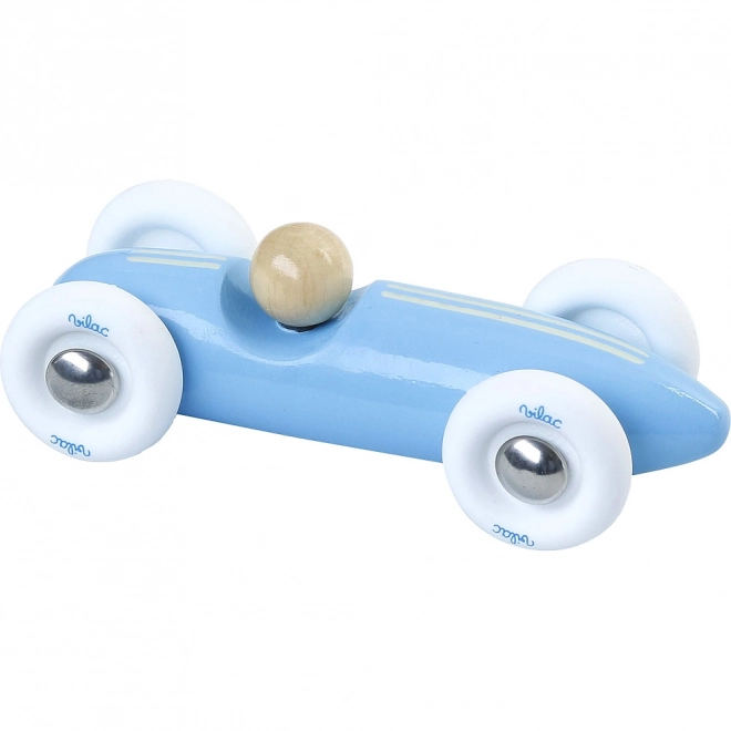 Vilac wooden mini Grand Prix vintage car light blue