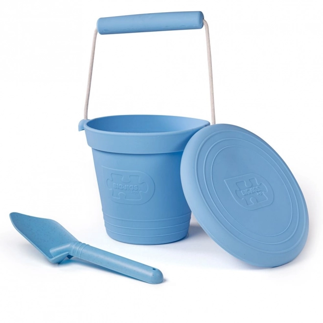 Bigjigs Toys Light Blue Silicone Beach Bucket