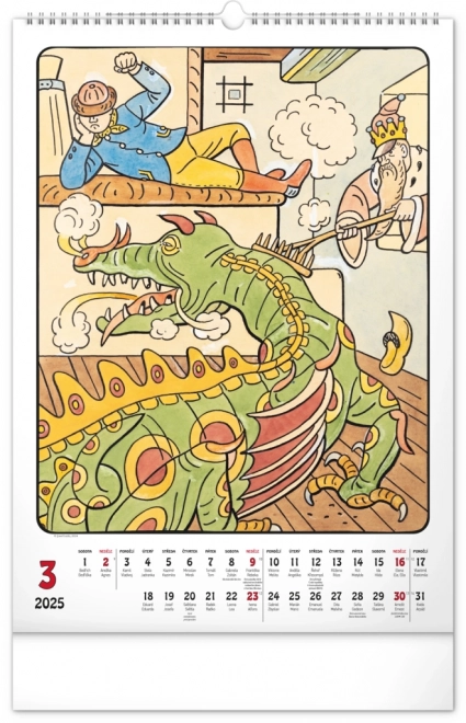 Wall Calendar Josef Lada 2025