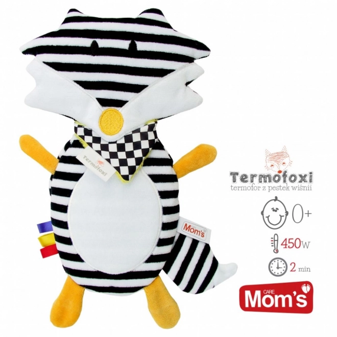 Child's Hot Water Bottle - Thermofoxi Black and White Fox