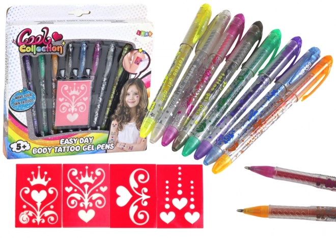 Glitter Tattoo Pen Set for Kids